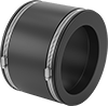 Drain, Waste, and Vent PVC Clamp-On Pipe Fittings for Water