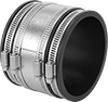 Drain, Waste, and Vent PVC Clamp-On Pipe Fittings for Water