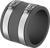 Drain, Waste, and Vent PVC Clamp-On Pipe Fittings for Water