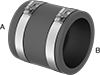 Drain, Waste, and Vent PVC Clamp-On Pipe Fittings for Water