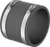 Drain, Waste, and Vent PVC Clamp-On Pipe Fittings for Water