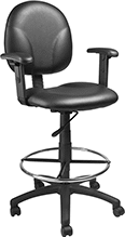 Image of Product. Front orientation. Stools. Swivel Stools with Backrest , Style H.