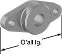Image of Attribute. Front orientation. Contains Annotated. Bearing Housings. Ready-Mount Bearing Housings with Two-Bolt Flange Mount.