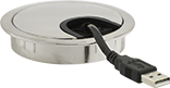 Image of ProductInUse. Front orientation. Grommets. Brush-Seal Furniture Grommets , Style 1.