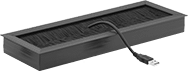 Image of ProductInUse. Front orientation. Grommets. Brush-Seal Furniture Grommets , Style 2.