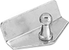 Nonmagnetic 30° Angle Ball Stud Mounting Brackets for Gas Springs