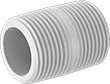 Image of Product. Front orientation. Pipe and Fittings. High-Temperature PTFE Pipe Nipples and Pipe for Harsh Chemicals, Pipe—Fully Threaded.
