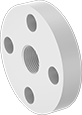 Image of Product. Back. Front orientation. Pipe and Fittings. High-Temperature PTFE Pipe Flanges for Harsh Chemicals.