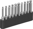 Image of Product. Front orientation. Screwdriver Bits. Screw-Holding Ball-Tip Hex Bit Sets.