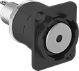 Image of Product. Stereo Connector. Front orientation. Audio Connectors. Panel-Mount Audio Equipment Connectors.