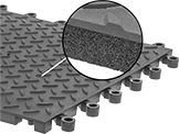 Image of Product. Front orientation. Contains Inset. Floor Mats. Interlocking Antifatigue Floor Mats, Style D.