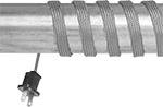 Image of ProductInUse. Front orientation. Heating Tape. Ultra-High Temperature Constant-Wattage Heating Tape for Pipes and Tubes, Plug In.