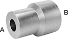 Image of Product. Male × Female. Front orientation. Contains Annotated. Pipe and Fittings. High-Pressure Stainless Steel Socket-Connect Pipe Fittings, Bushing Straight Reducing Adapters, Socket Connect Male × Socket Connect Female.