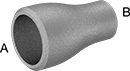 Image of Product. Butt Weld × Butt Weld. Front orientation. Contains Annotated. Pipe and Fittings. Medium-Pressure Stainless Steel Butt-Weld Pipe Fittings, Straight Reducers, Butt Weld × Butt Weld.