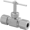 Precision Flow-Adjustment Valves with Compression Fittings