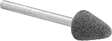 Image of Product. Front orientation. Polishing Bobs. No-Mess Polishing Bobs for Aluminum, Soft Metals, and Nonmetals, Cone with Round Tip—Felt.