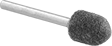 Image of Product. Front orientation. Polishing Bobs. No-Mess Polishing Bobs for Aluminum, Soft Metals, and Nonmetals, Cylinder with Round Tip—Felt.