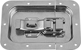 Image of Product. Front orientation. Draw Latches. Gasket-Sealing Draw Latches with Safety Catch, Mortise Mount.