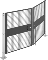 Image of Product. Front orientation. Machine Guards. Quick-Access Machine Guards, Hinged Double Doors.