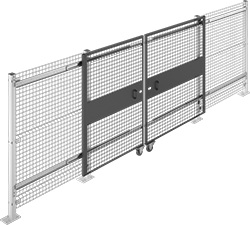 Image of Product. Front orientation. Machine Guards. Quick-Access Machine Guards, Sliding Double Doors.