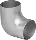 Image of Product. Front orientation. Pipe Insulation Jacketing. Metal Pipe Insulation Jacketing, Elbow Insulation, 90° Elbow Bend.