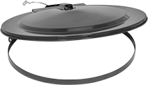 Image of Product. Front orientation. Trash Can Lids. Trash Can Lids for Drums, Style C.