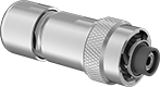 Image of Product. Front. Front orientation. Ecomate Connectors. Vibration-Resistant High-Current Ecomate Connectors, Female Crimp-On Sockets—Internal Housing Lock.