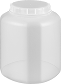 Image of Product. Front orientation. Jars. Plastic Jars, Style Q.