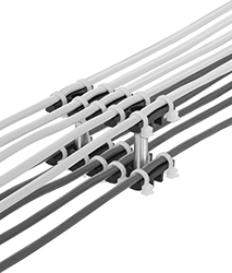 Image of ProductInUse. Cable Holders with Spacers (Sold Separately). Front orientation. Cable Holders. Multiline Cable Holders.