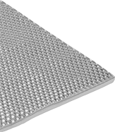 Image of Product. Front orientation. Heat Barriers. Heat Barrier Sheets and Strips, Fiberglass Sheets with Aluminum Facing.