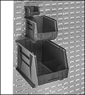 Image of ProductInUse. Front orientation. Contains Border. Bins. Static-Control Hangable Plastic Bins.