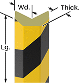 Image of Attribute. Front orientation. Corner Guards. High-Visibility Foam Corner Guards, Style 4—Hex, 90° Angle.