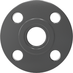 Image of Product. Back orientation. Thick-Wall Plastic Pipe Fitting for Water, Fixed Flange, 1 NPT Female.