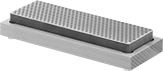 Image of Product. Front orientation. Sharpening Stones. Diamond Sharpening Stones, Full Dimple Coverage, Rectangular Stone, Straight, Single Grit.