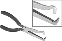 Image of Product. Front orientation. Contains Inset. Electrical Connector Pliers. For Locking Tab Connectors.