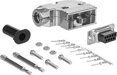 Image of Product. Front orientation. D-Sub Connectors. D-Sub Connectors, 90° Elbow.