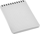 Image of Product. Lined with Top Spiral. Front orientation. Paper Pads. Water-Resistant Paper Pads, Lined, Top.