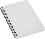 Image of Product. Lined with Side Spiral. Front orientation. Paper Pads. Water-Resistant Paper Pads, Lined, Side.