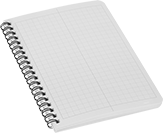 Image of Product. Grid with Side Spiral. Front orientation. Paper Pads. Water-Resistant Paper Pads, Grid, Side.