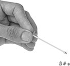 Image of ProductInUse. Front orientation. Small Parts Positioners. Tacky Tip.