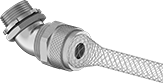 Image of Product. Front orientation. Cord Grips. Sure-Grip Liquid-Tight Aluminum Cord Grips, 45° Elbow.