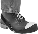 Image of ProductInUse. Front orientation. Toe and Foot Guards. Hook and Loop Heel Strap.