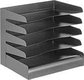 Image of Product. Style B (5 Compartments Shown). Front orientation. File Holders. Document Organizers, Style B.