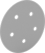 Image of Product. Front orientation. Sanding Discs. Adhesive-Back Vacuum Sanding Discs for Soft Metals, Plastic, and Rubber.