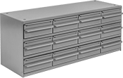 Image of Product. 12 Drawers with Label Holders. Front orientation. Cabinets. Stackable Small-Parts Cabinets, Painted Steel with Label Holders—Assembled, 12 Drawers.