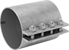 Low-Pressure Galvanized Iron and Steel Clamp-On Pipe Fittings