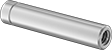 Image of Product. Front orientation. Made-to-Order Pins. Made-to-Order Pins, Retaining Ring Groove × Tapped.