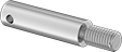 Image of Product. Front orientation. Made-to-Order Pins. Made-to-Order Pins, Through Hole × Threaded.