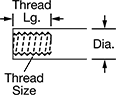 Image of Attribute. Tapped. Front orientation. Contains Annotated. Tapped Head. Made-to-Order Pins, Tapped End.