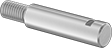 Image of Product. Front orientation. Made-to-Order Pins. Made-to-Order Pins, Threaded × Set Screw Flat.